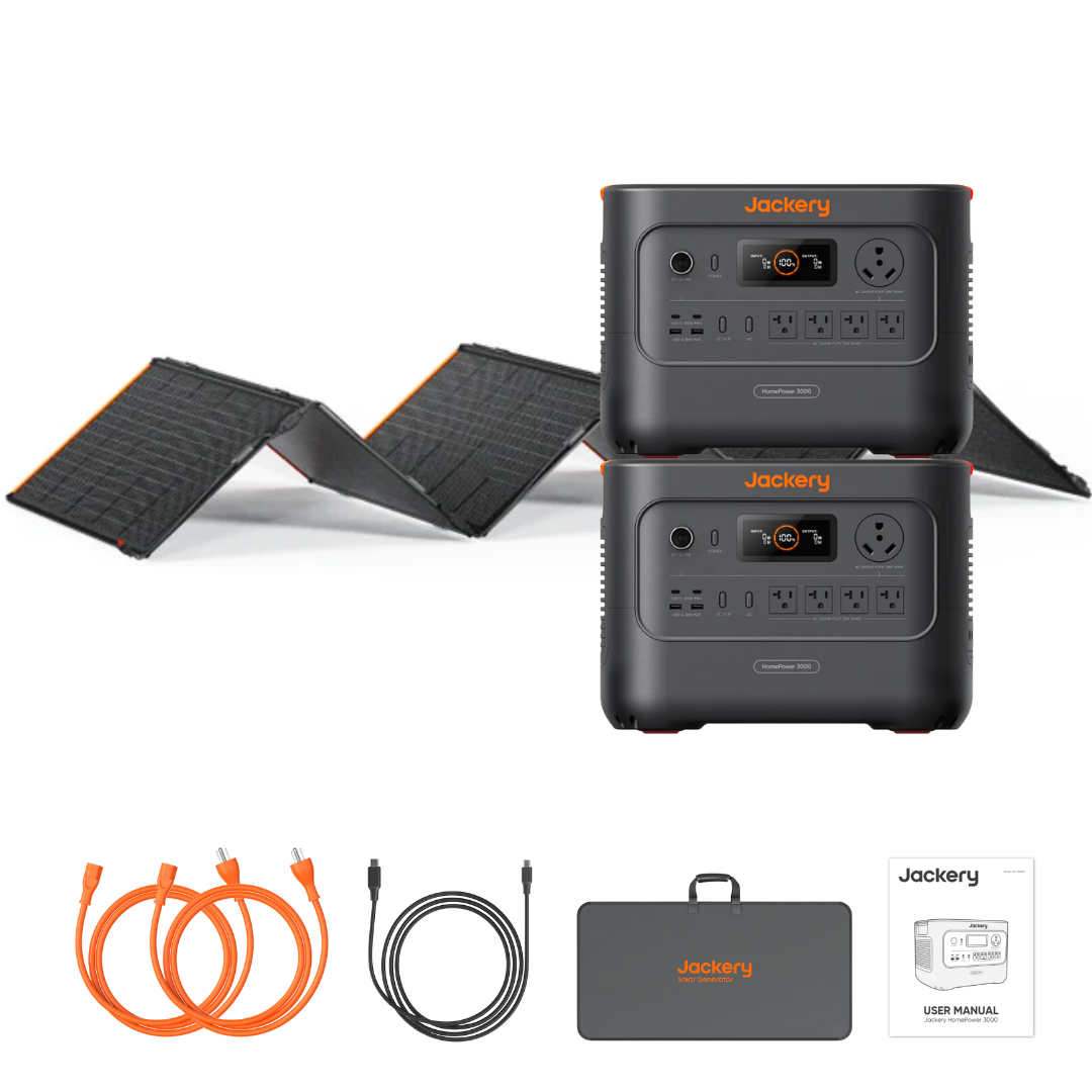 Jackery HomePower 3000 Solar Generator + SolarSaga 500X Kits