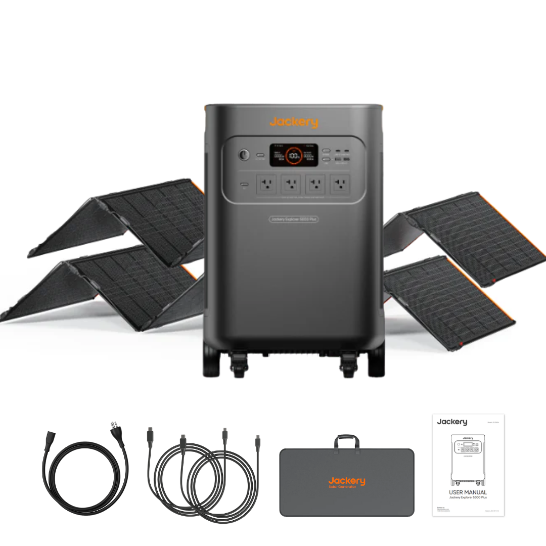 Jackery Explorer 5000 Plus Solar Generator + 2 x SolarSaga 500 X