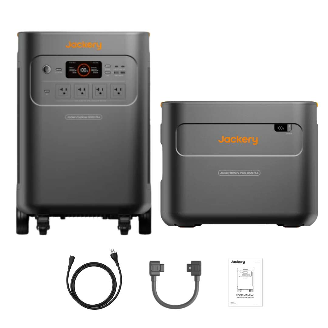 Jackery Explorer 5000 Plus Solar Generator + Extra Battery (10kWh)