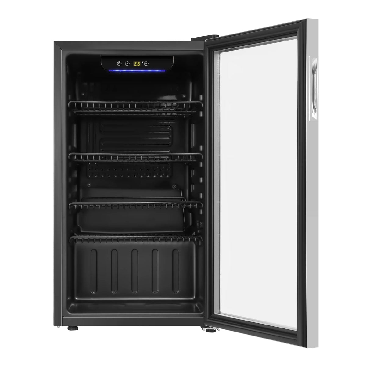 18 in. 3.2 Cu. Ft. Beverage Refrigerator Merchandiser with Stainless Steel Trim and Touch Panel