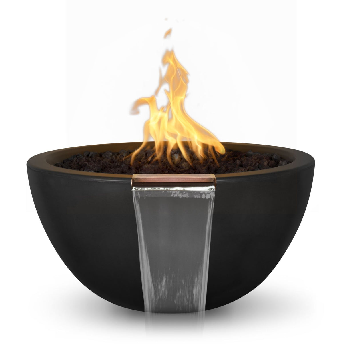 The Outdoor Plus Luna Concrete Fire & Water Bowl plus Free Cover
