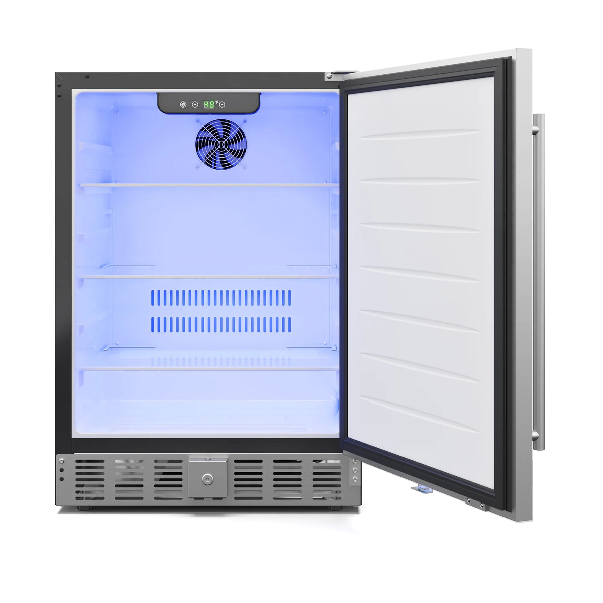 23.4 in. Stainless Steel, Solid-Door Built-In Refrigerator and Beverage Cooler, 5 Cu. ft.