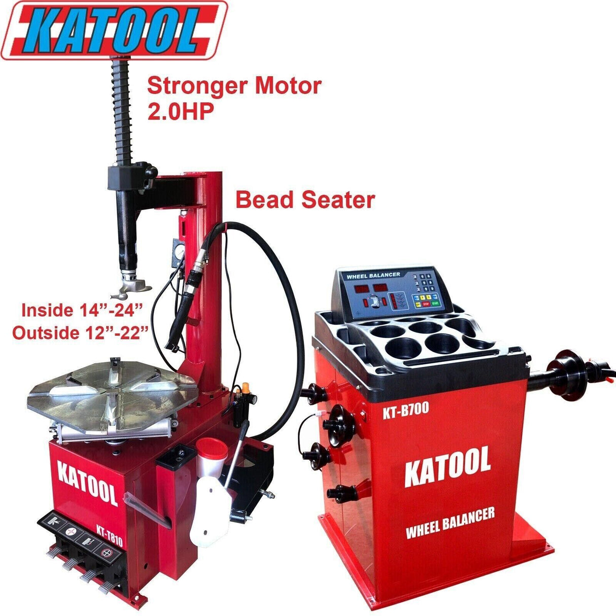 Katool KT-T810 Tire Changer and KT-B700 Wheel Balancer Combo
