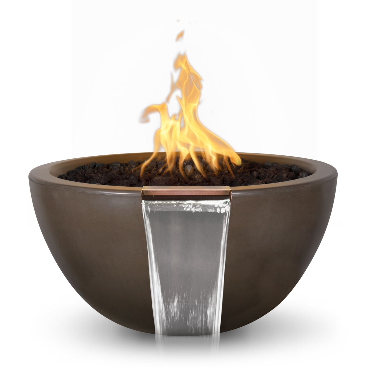 The Outdoor Plus Luna Concrete Fire & Water Bowl plus Free Cover