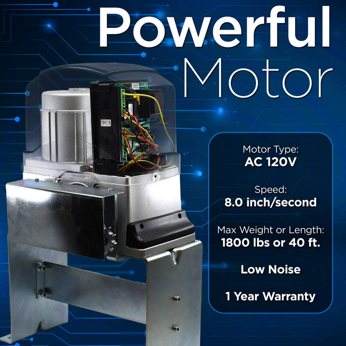 Aleko Sliding Gate Opener - AC1800 - Starter Kit