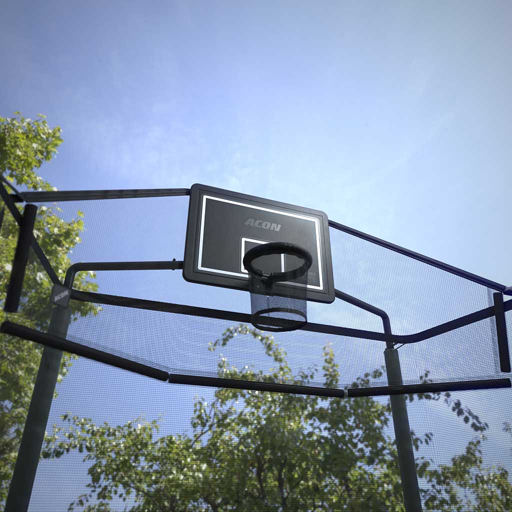 ACON Air Basketball Hoop with Back Net for Rectangular Trampolines