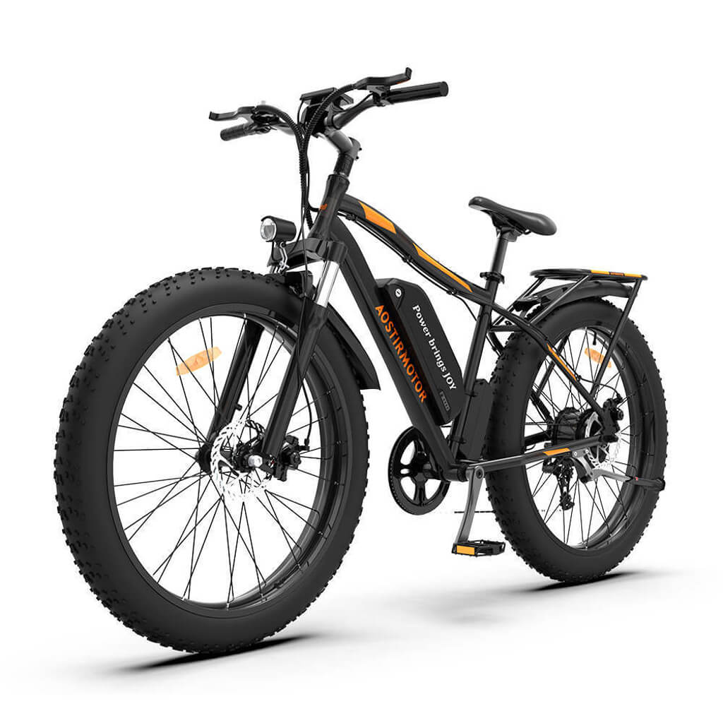Aostirmotor S07-B Fat Tire Mountain Electric Bike 750W 48V - Black
