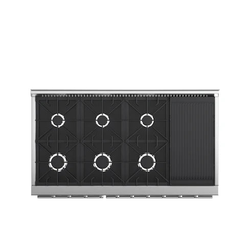 FORNO Appliance Package - 48 Inch Gas Range, Wall Mount Range Hood, 60 Inch Refrigerator, FBDL-018-02US