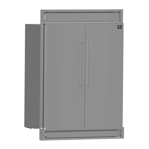 FORNO Maderno 60" 27.2 cu.ft. Convertible Refrigerator and Freezer with Modern Trim Kit, FFFFD1722-60S