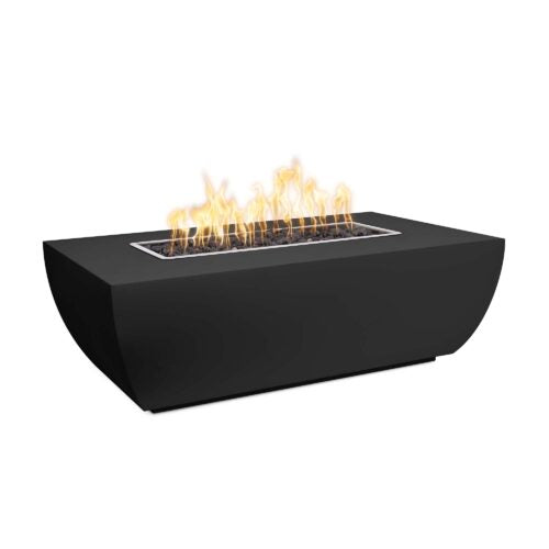 The Outdoor Plus Avalon Linear Metal Fire Pit - 15" Tall plus Free Cover