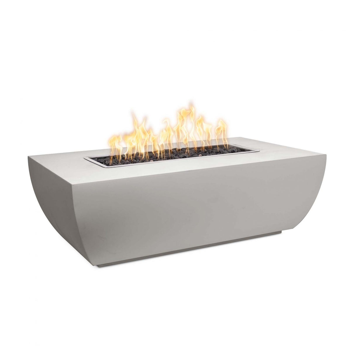 The Outdoor Plus Avalon Linear Metal Fire Pit - 15" Tall plus Free Cover