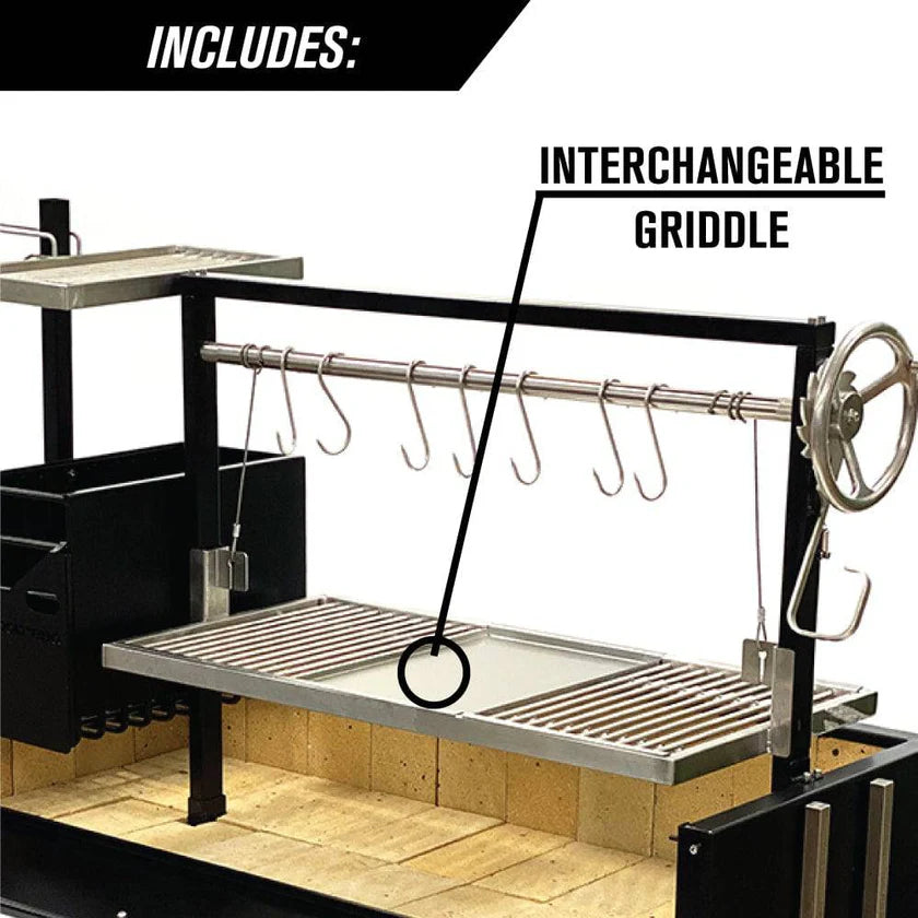 Premium Freestanding Grill Four Cooking Zones Cold-Roll Steel 304 Stainless Steel Tagwood BBQ03SI