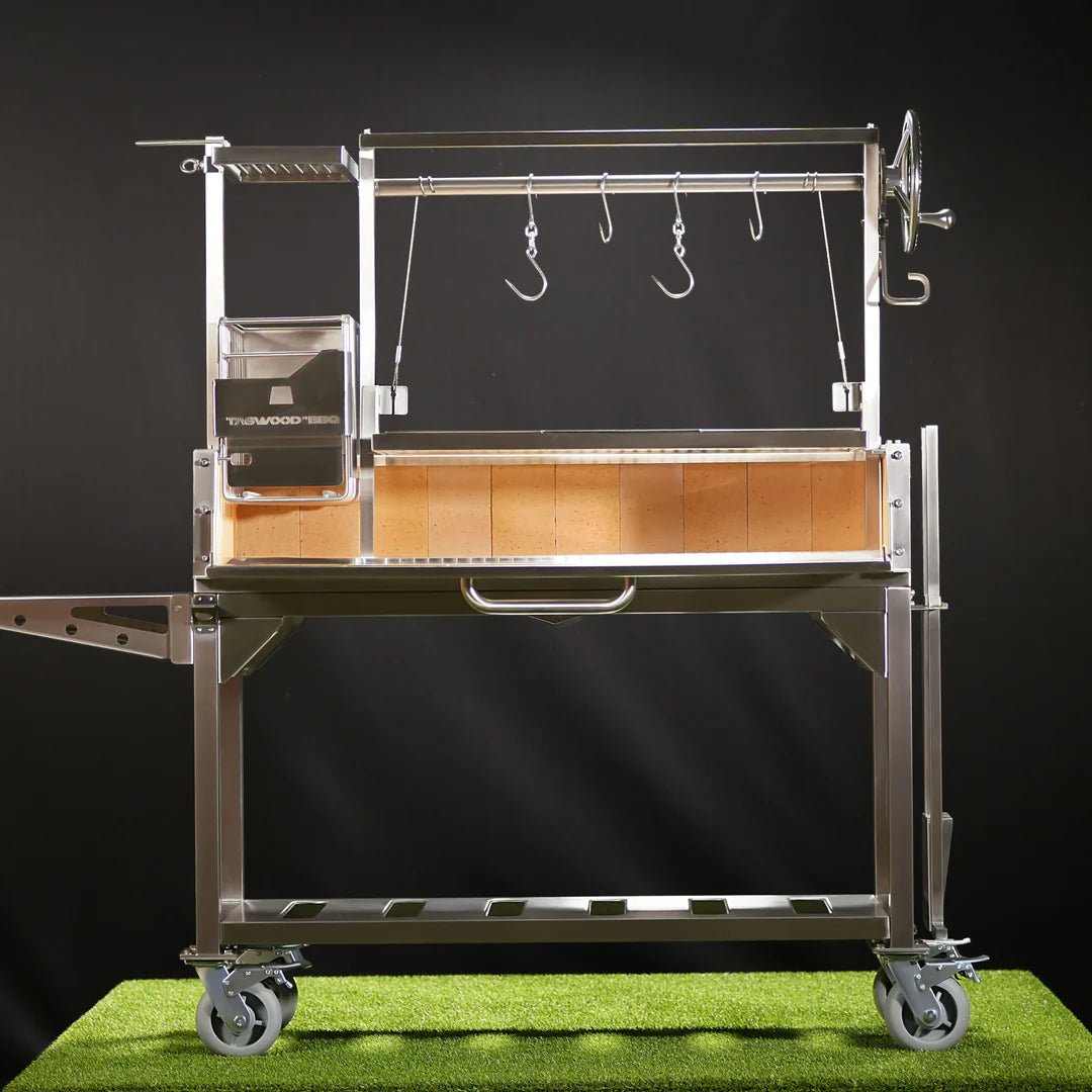 Santa Maria Grill for Open Fire Stainless Steel 4 Grilling Surfaces with Firebox Tagwood BBQ03SS