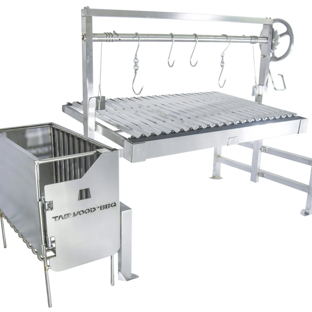 Tagwood BBQ Insert Style Argentine Santa Maria Wood Fire & Charcoal Gaucho Grill without firebricks | BBQ09SS -