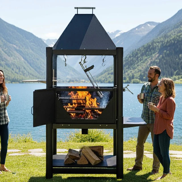 Santa Maria Stainless Steel Grill Tagwood BBQ12SI 360-degree grilling encounter