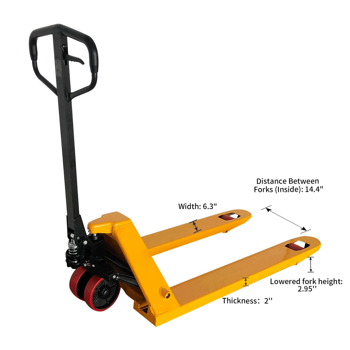 Apollolift Pallet Truck - Standard 5500lbs 48 x 27" Fork A-1007