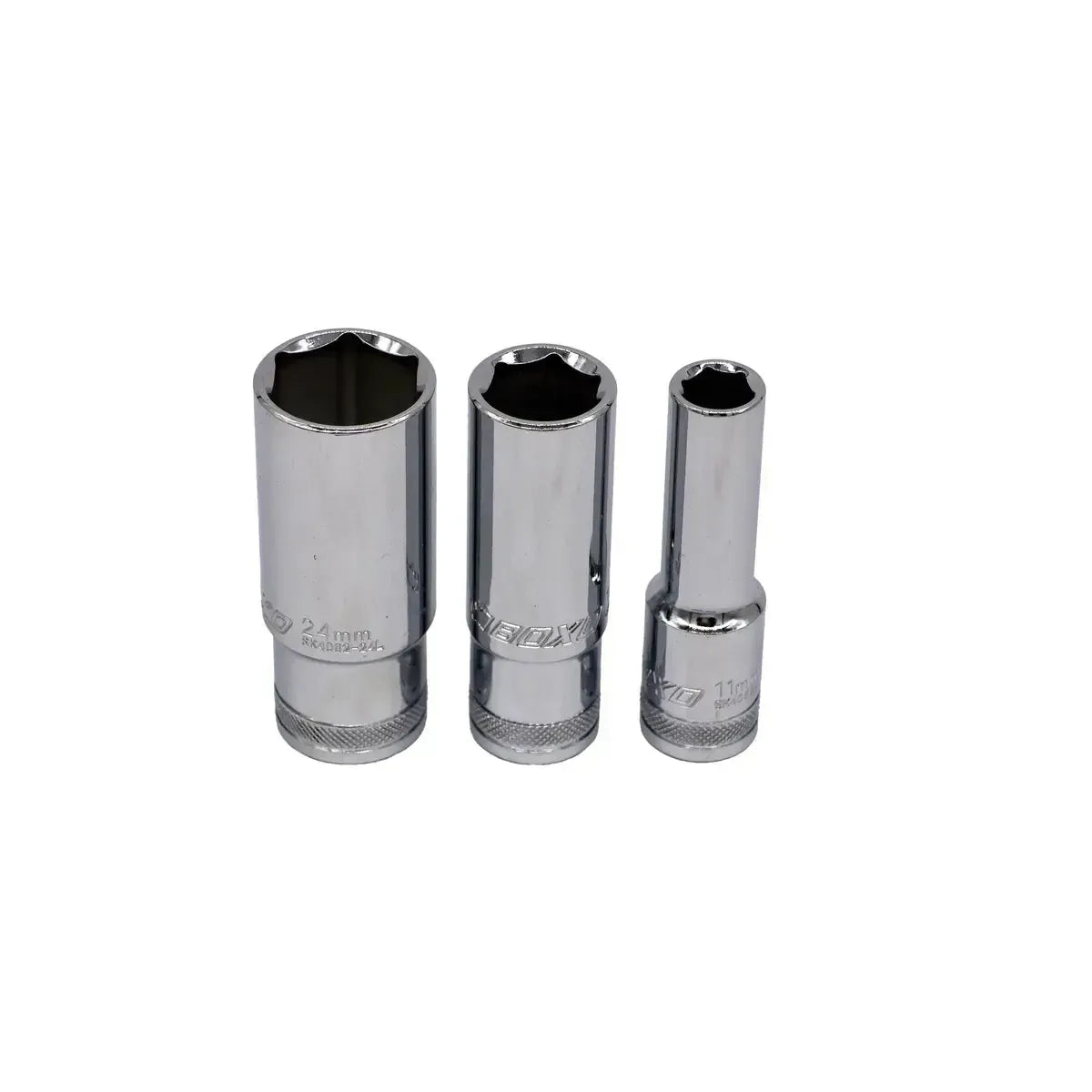 Boxo 16-Piece 1/2" Drive Metric 6-Point Deep Socket Set | 1/3 Drawer EVA Foam