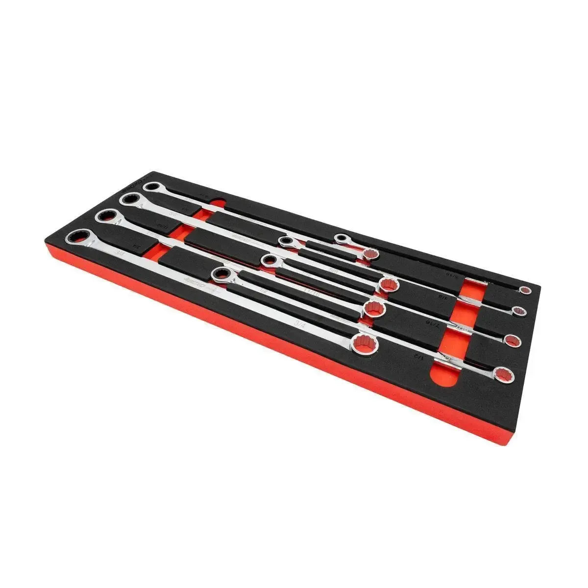 Boxo 8-Piece SAE Extra Long Ratcheting Box Spanner Set | 1/2 Drawer EVA Foam