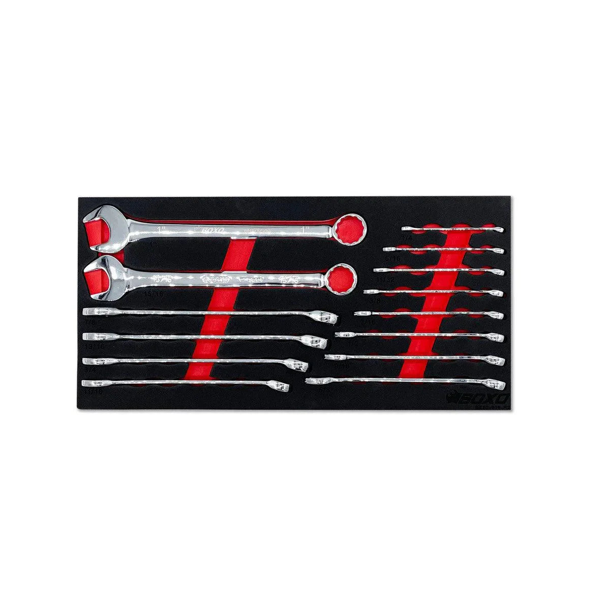 Boxo 117-Piece SAE Tool Set for 3-Drawer Hand Carry Box