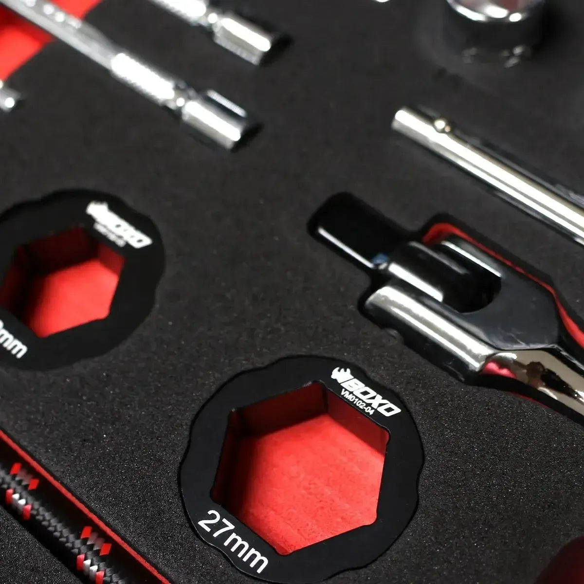 Boxo MotoBox | Ricky Carmichael 26" 5-Drawer Portable Tool Box with 103-Piece Metric Motorcycle Tool Set