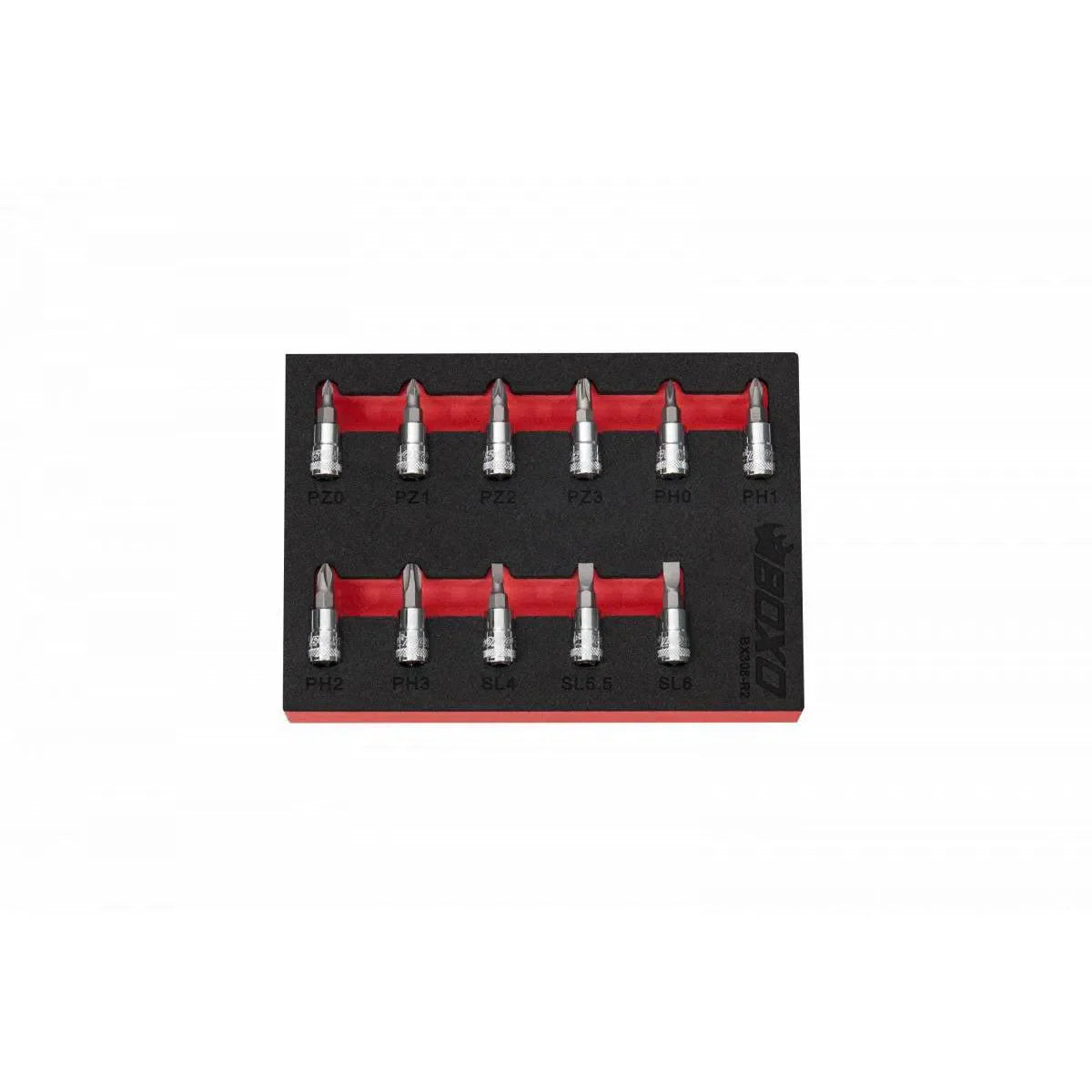 Boxo 11-Piece 1/4" Drive Screwdriver Bit Socket Set | 1/9th EVA Foam