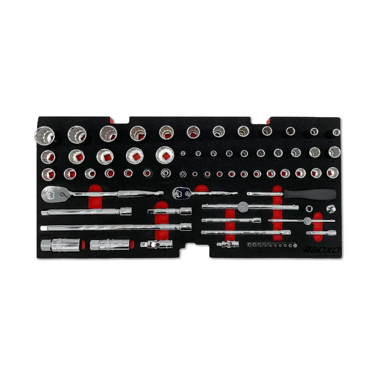 Boxo 117-Piece SAE Tool Set for 3-Drawer Hand Carry Box
