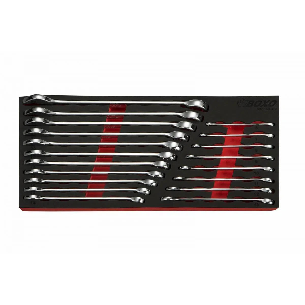 Boxo 19-Piece Metric Combination Wrench Set | 1/3rd EVA Foam