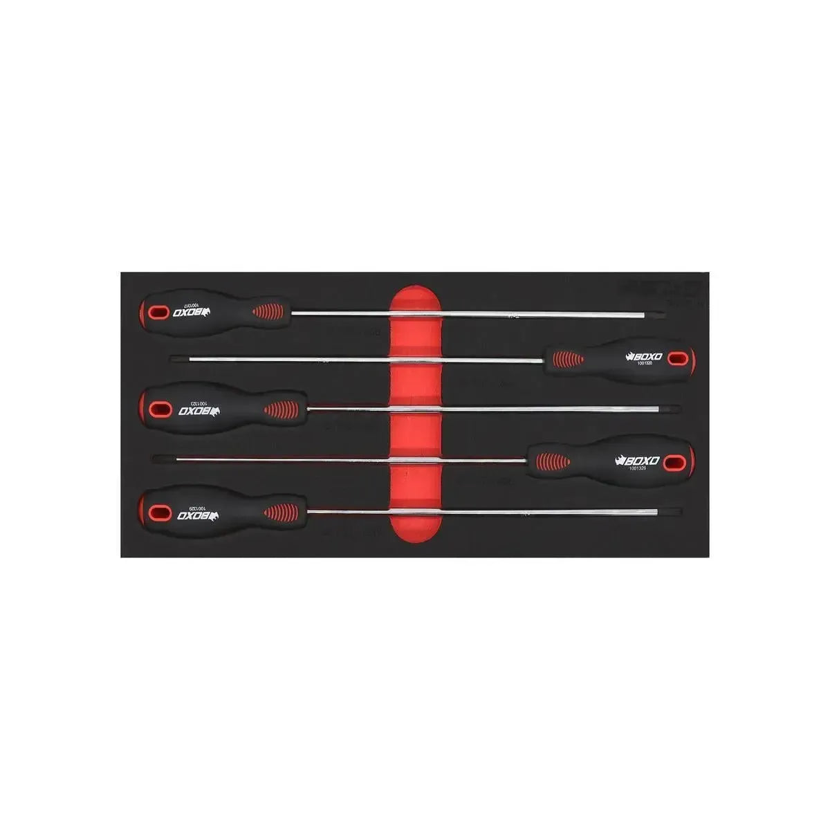 Boxo 5-Piece Long Reach Torx Screwdriver Set | 1/3 Drawer EVA Foam
