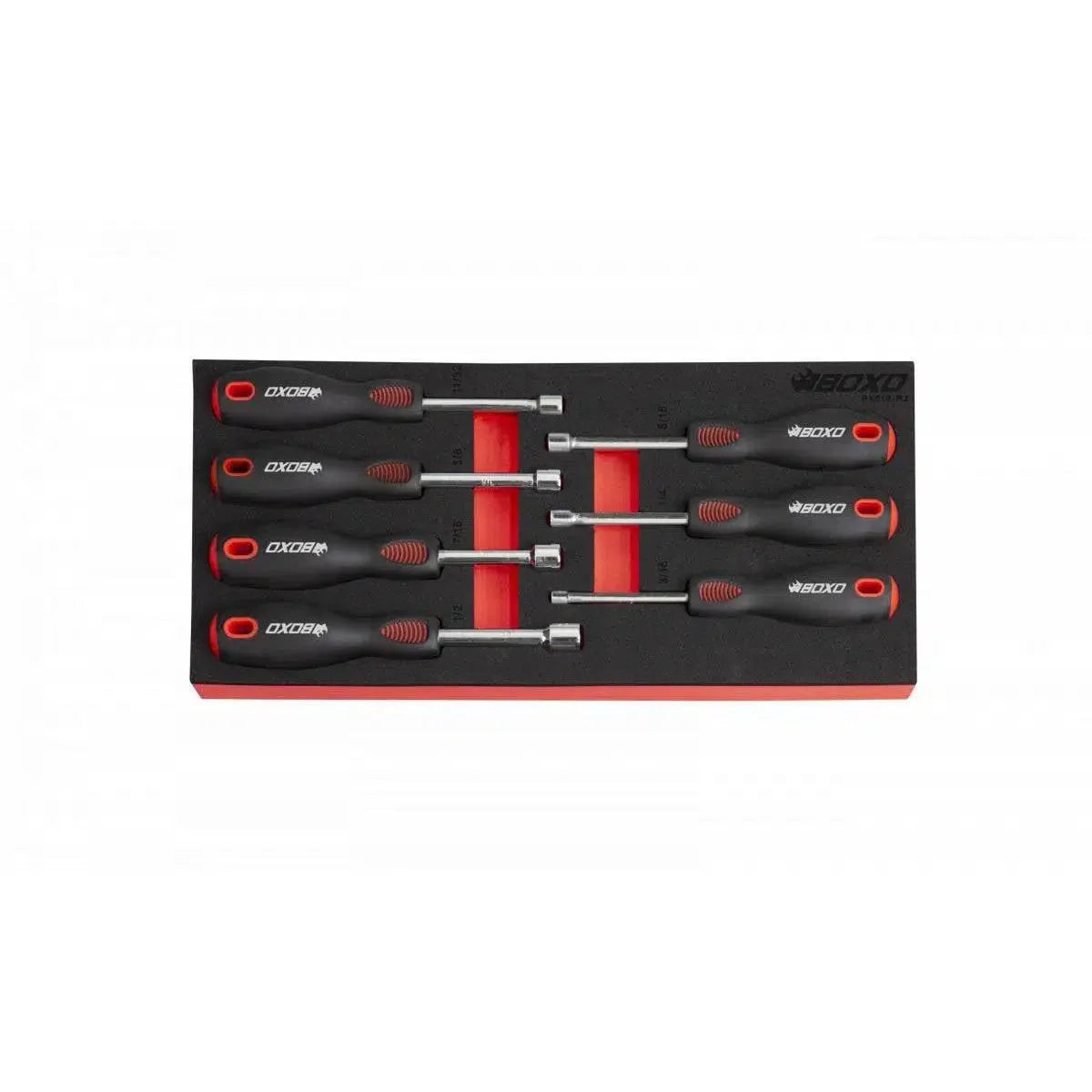 Boxo 7-Piece SAE Nut Driver Set with Hollow Shank | 1/3rd EVA Foam