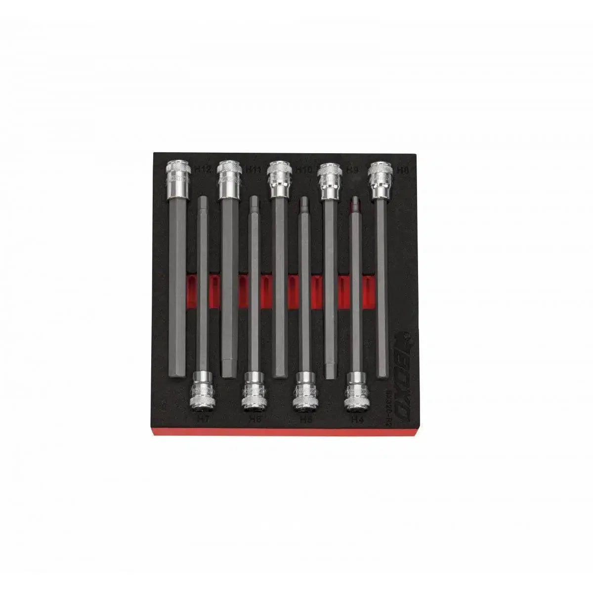 Boxo 9-Piece 3/8" Drive Long Metric Hex Bit Socket Set | 1/6th EVA Foam