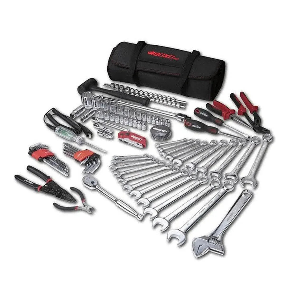 Boxo Combo Tool Roll | 82-Piece Metric and SAE Tool Roll and Dry Bag