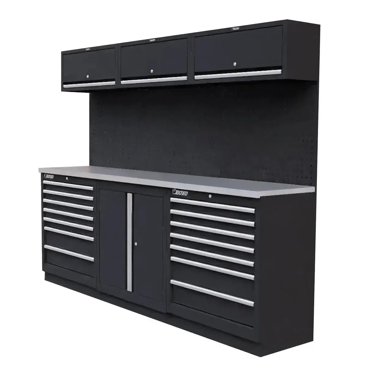 Boxo OSM Series | 78" 14-Piece Professional Organized Storage Modules Build Out | 14-Drawers, 4-Cabinets