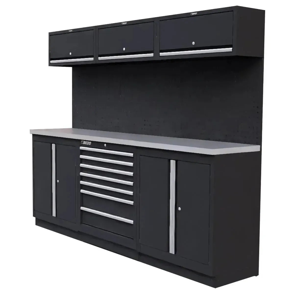 Boxo OSM Series | 78" 14-Piece Professional Organized Storage Modules Build Out | 7-Drawers, 5-Cabinets