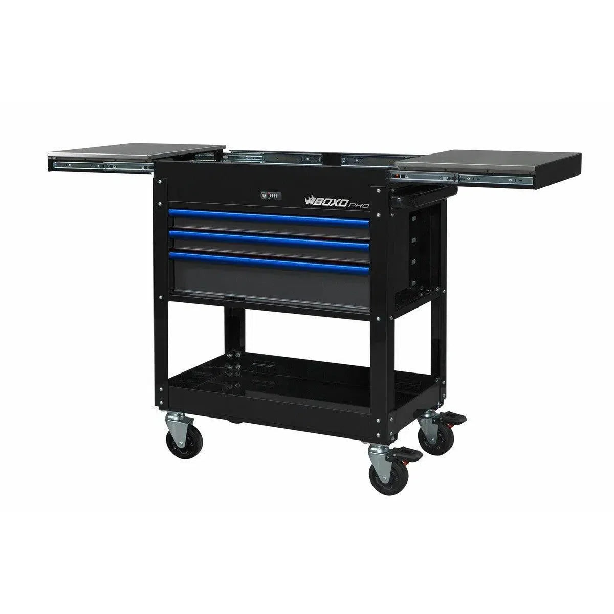 Boxo Pro Series | 35" 3-Drawer Slide-Top Service Cart Tool Box