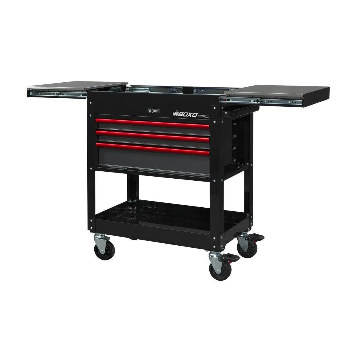 Boxo Pro Series | 35" 3-Drawer Slide-Top Service Cart Tool Box