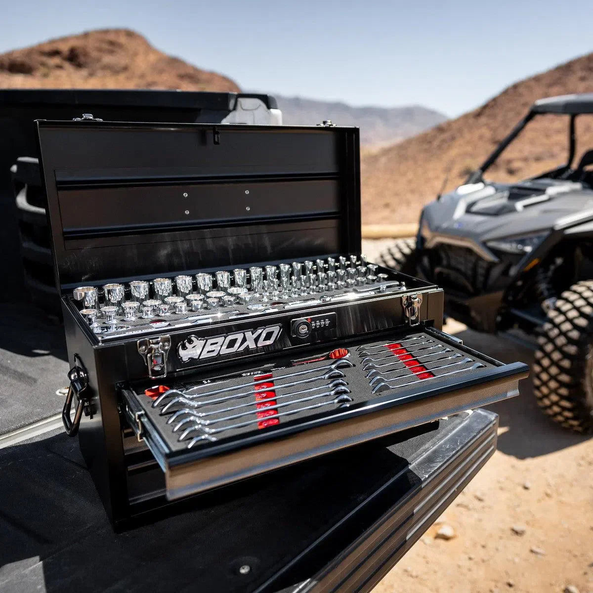 Boxo 159-Piece Metric and SAE Combo 3-Drawer Hand Carry Tool Box