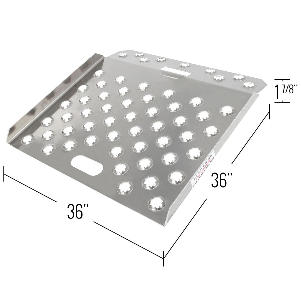 Aluminum Curb Ramp with Heavy-Duty Traction - 750 lb. Cap