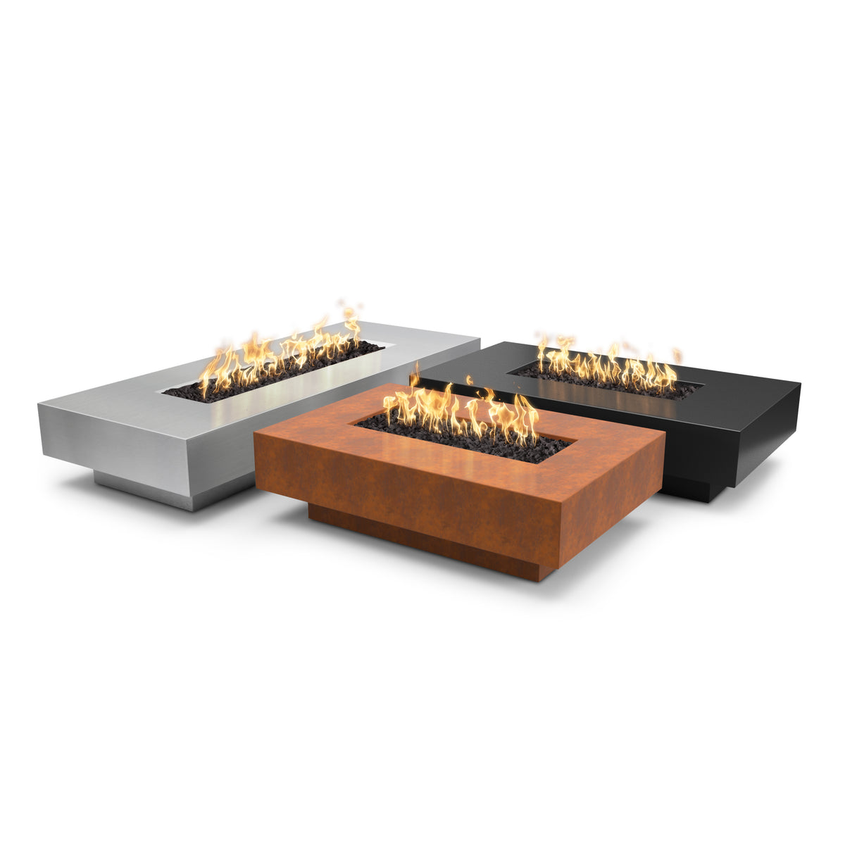 The Outdoor Plus Cabo Linear Concrete Fire Pit
