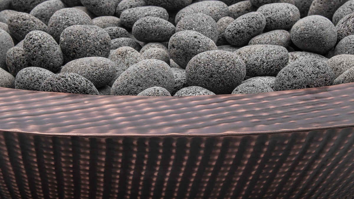 The Outdoor Plus Cazo Hammered Copper Fire Pit