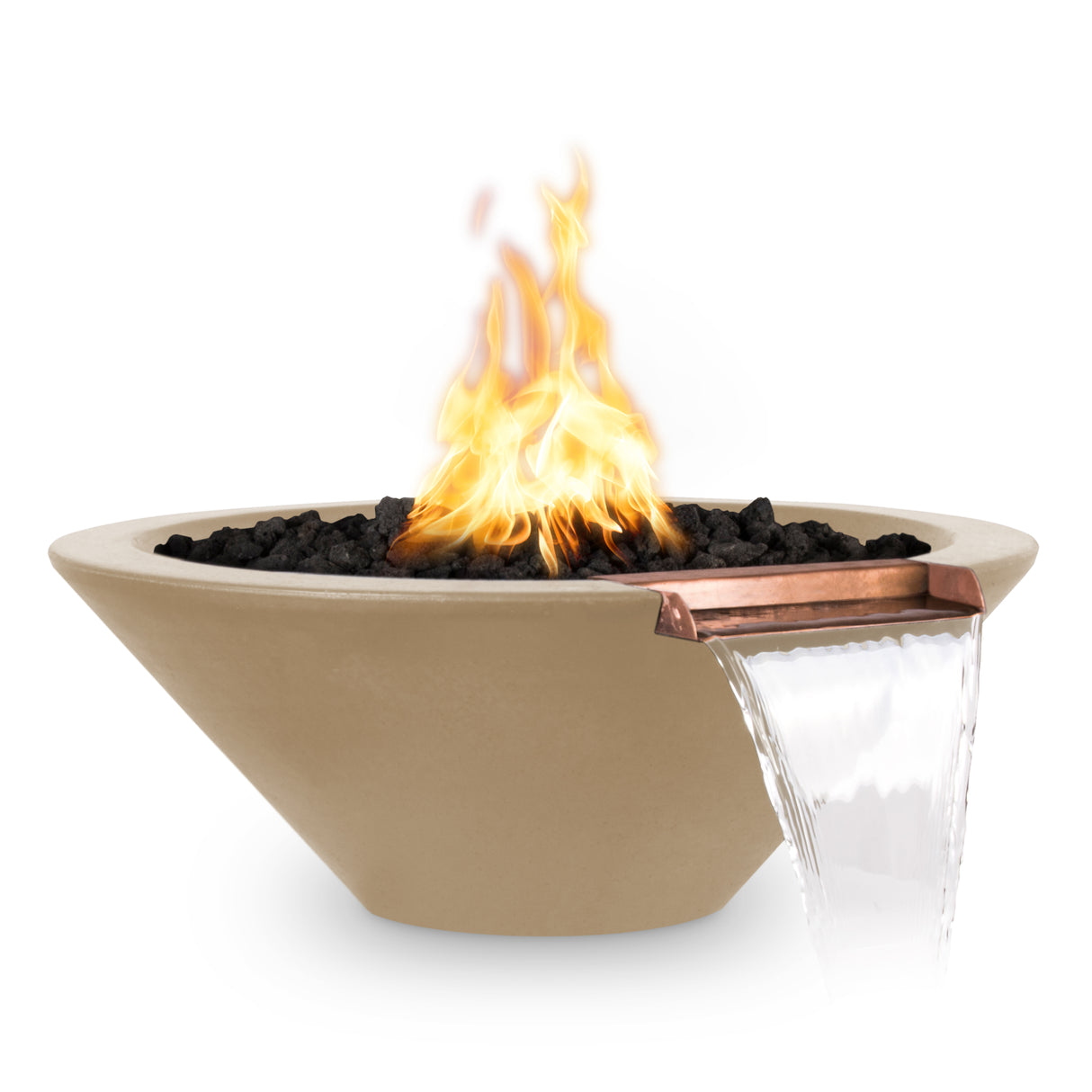 The Outdoor Plus Cazo Concrete Fire & Water Bowl plus Free Cover