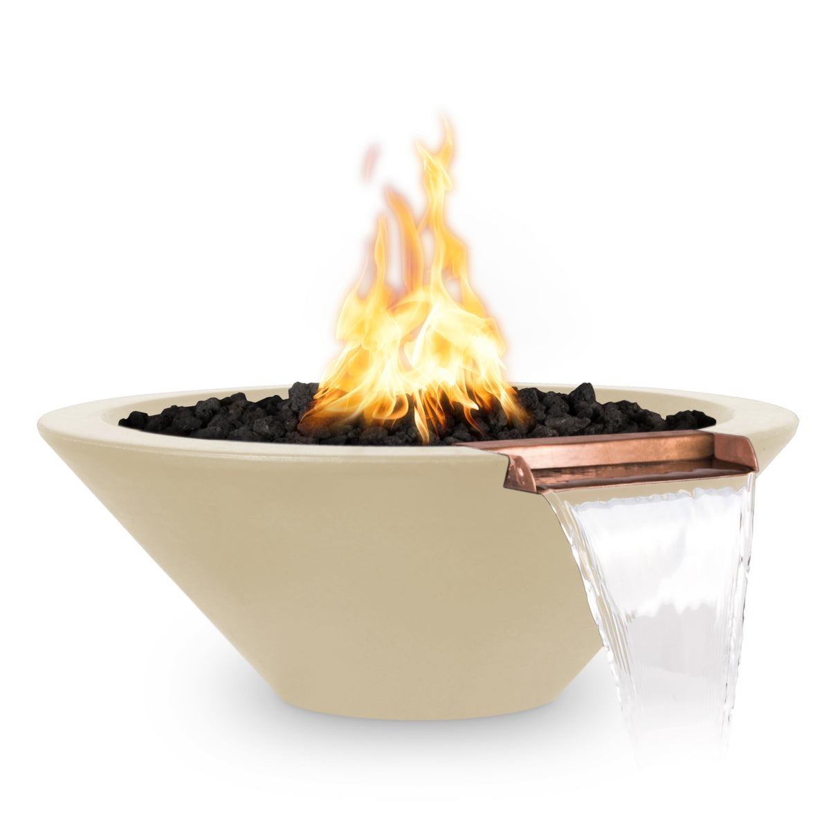 The Outdoor Plus Cazo Concrete Fire & Water Bowl plus Free Cover