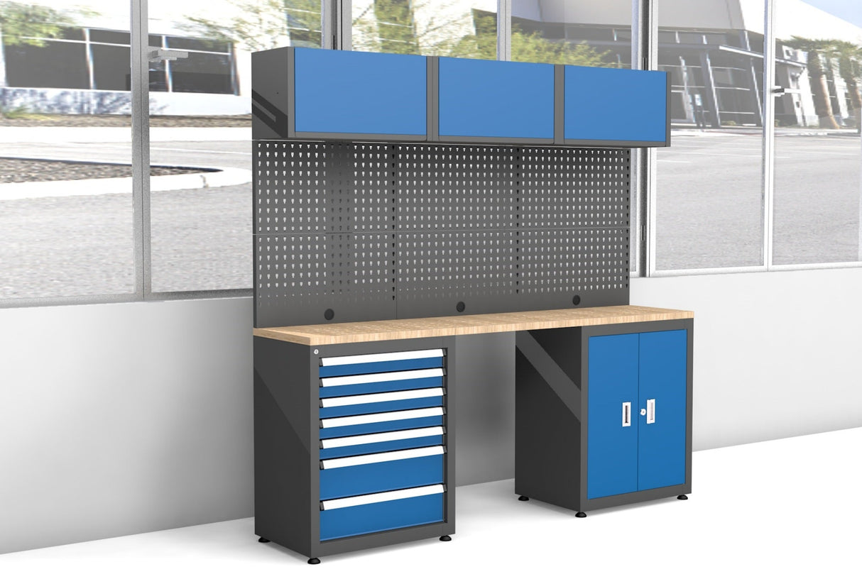 Heavy Duty Steel Garage Cabinet Storage System (7 Drawers & 5 Cabinets)
