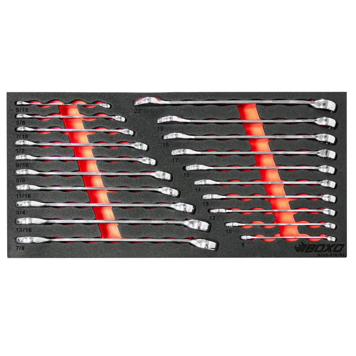 Boxo 159-Piece, 6 and 12-Point, Metric and SAE Combo Tool Set for 3-Drawer Hand Carry Box