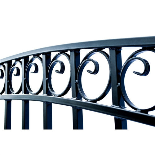 Aleko Steel Single Swing Driveway Gate - DUBLIN Style - 12 x 6 Feet