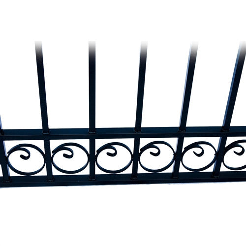 Aleko Steel Single Swing Driveway Gate - DUBLIN Style - 12 x 6 Feet