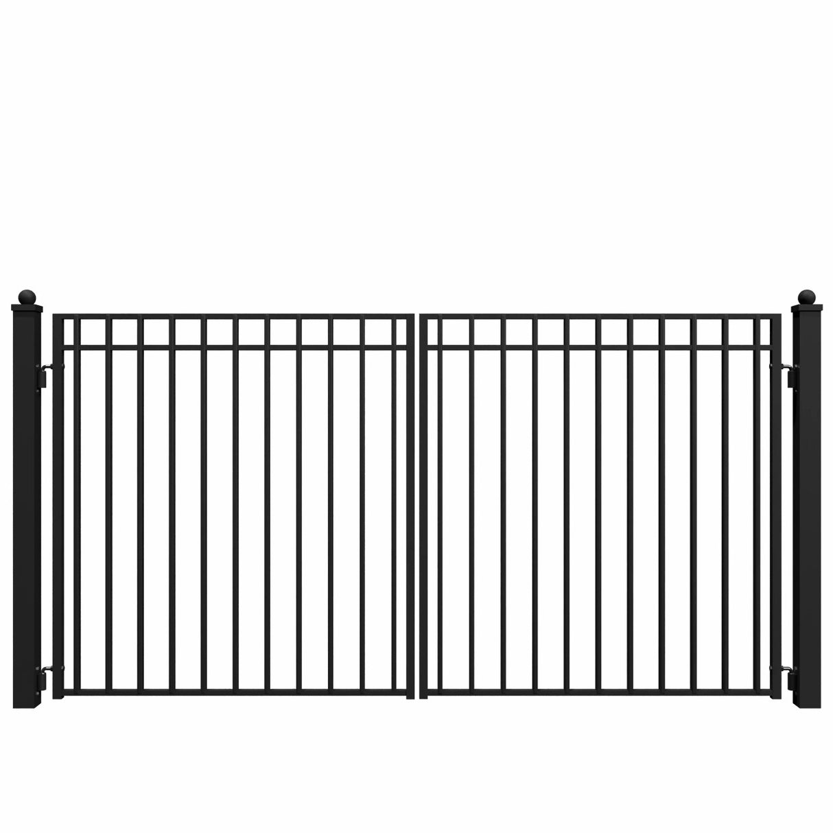 Aleko Steel Dual Swing Driveway Gate - MADRID Style - 12 x 6 Feet