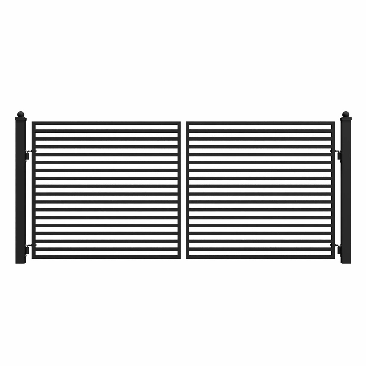 Aleko Steel Dual Swing Driveway Gate - MILAN Style - 12 x 6 Feet