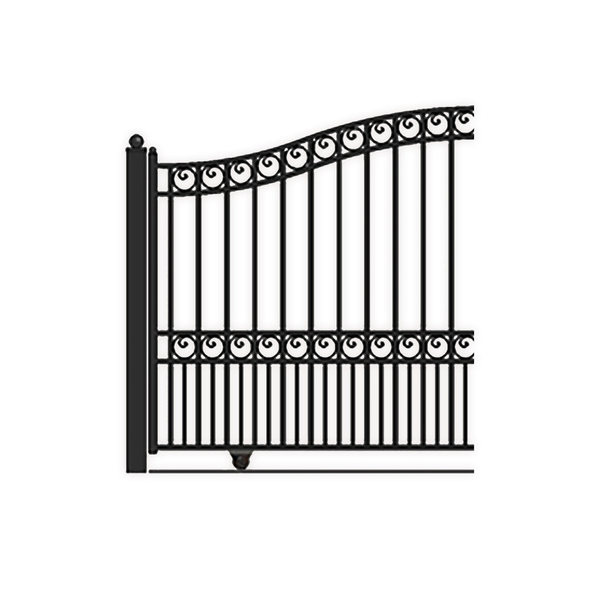 Aleko Automated Steel Sliding Driveway Gate and Gate Opener Complete Kit – PARIS Style – 12 x 6 Feet