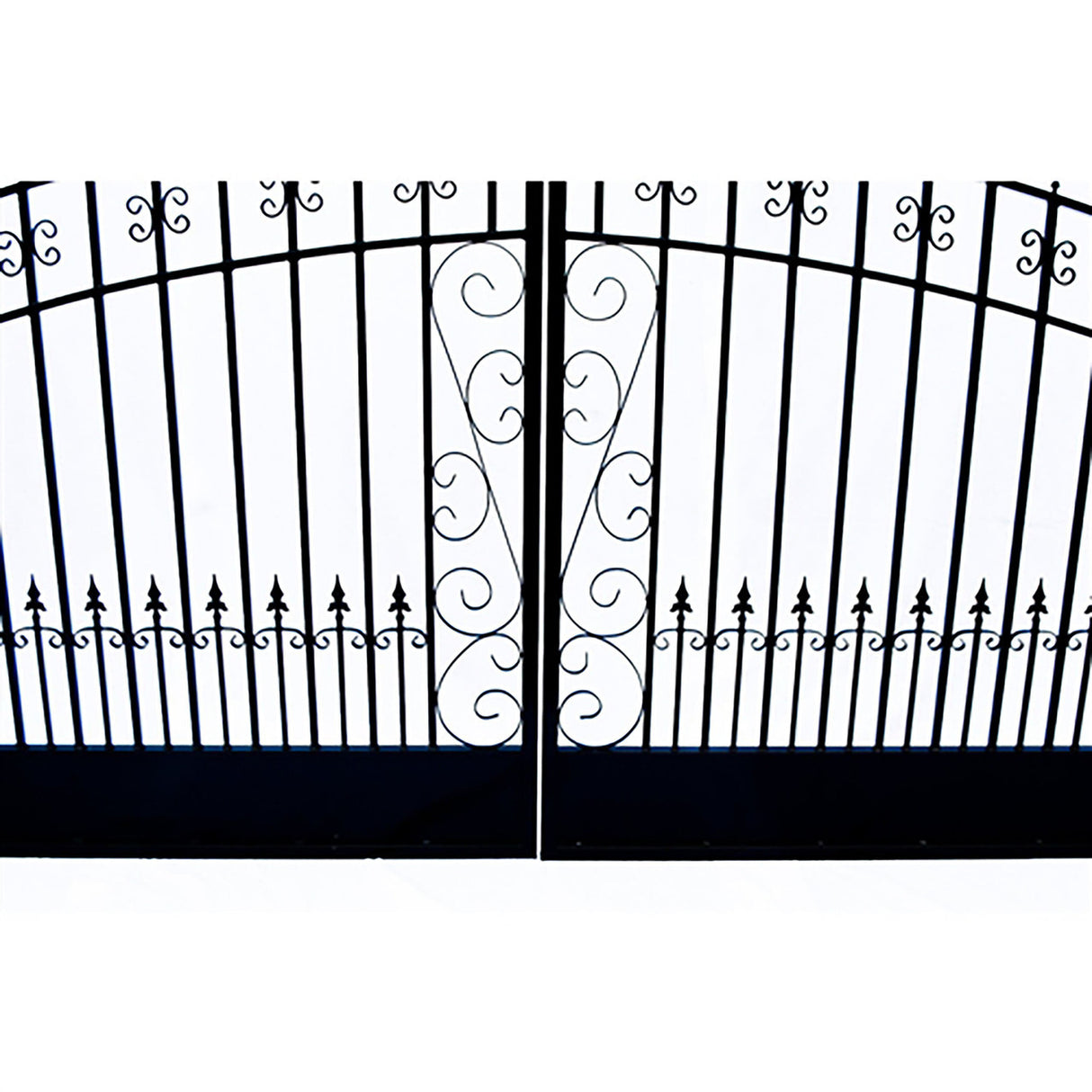 Aleko Automated Steel Dual Swing Driveway Gate and Gate Opener Complete Kit – Venice Style – 16 x 6 Feet