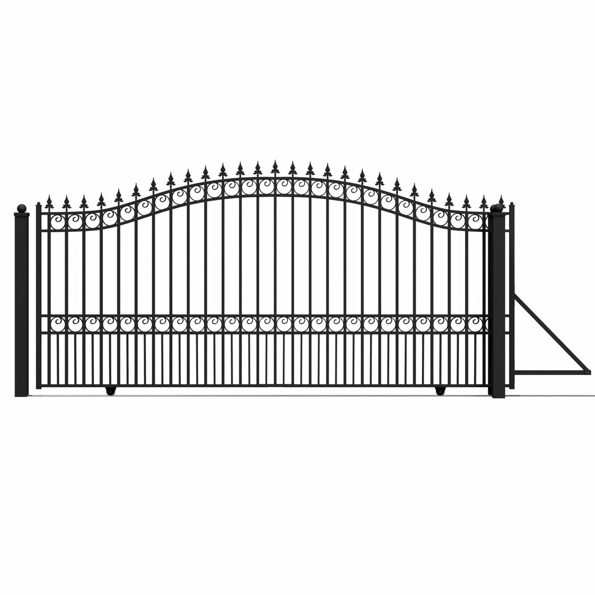 Aleko Steel Sliding Driveway Gate - LONDON Style - 14 x 6 Feet